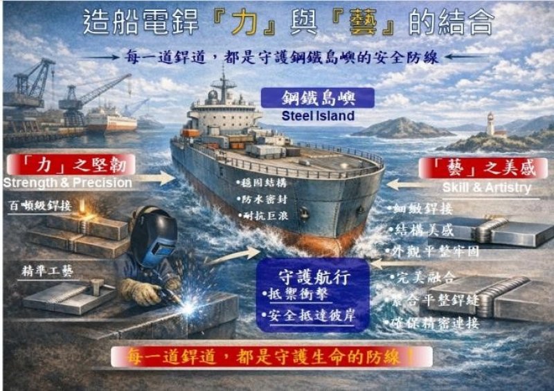 打造海上巨獸的鋼鐵裁縫師　台船科普解密造船電銲技術