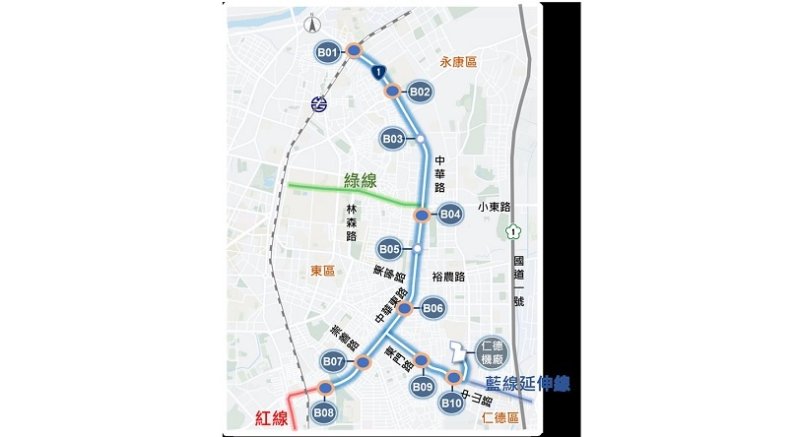 台南捷運一期藍線設計中央審議通過